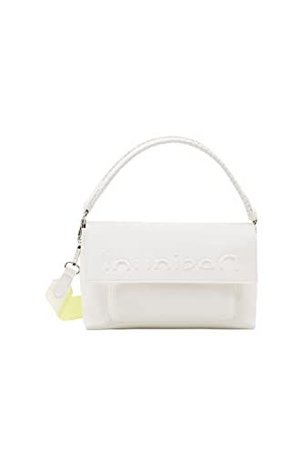 Desigual, BAG_HALF LOGO 23 VENECIA 1000 WHITE Donna, bianco