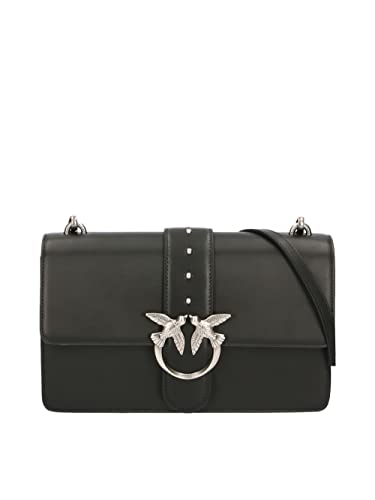 Pinko Love One Classic CL Vitello SE, Borsa Donna, Z99O_Nero-Old...