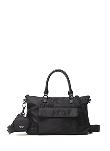 Desigual Bols_mandarala Padua PC, Borsa a Mano Donna, Nero, Taglia...