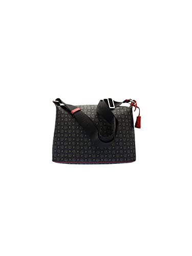 Pollini heritage shoulder bag Tapiro Pvc black red
