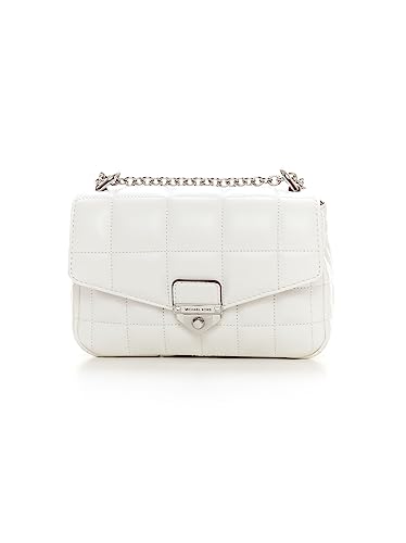 Michael Kors Borsa a spalla SoHo piccola in pelle trapuntata, bianco,...