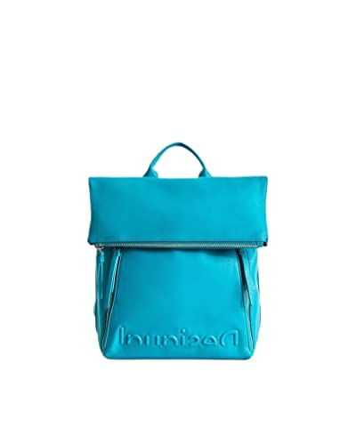Desigual Logo Posteriore Nerano, Zaino Medium Donna, Blu, Taglia Unica