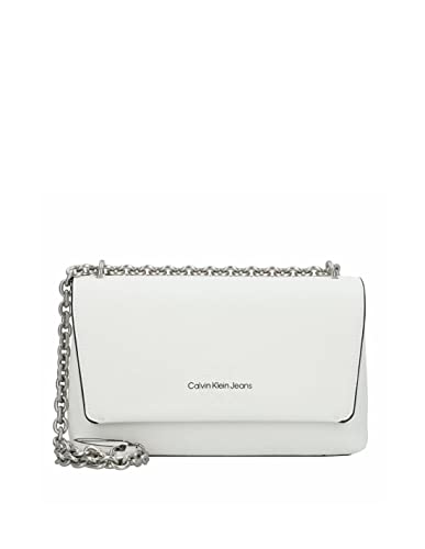 Calvin Klein CKJ Sculpted EW Flap Bag Ancient White