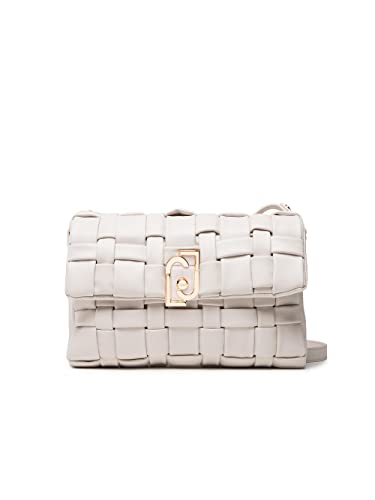 Borsa Liu-jo Sicura crossbody M ecopelle ad intreccio bianco BS22LJ16...