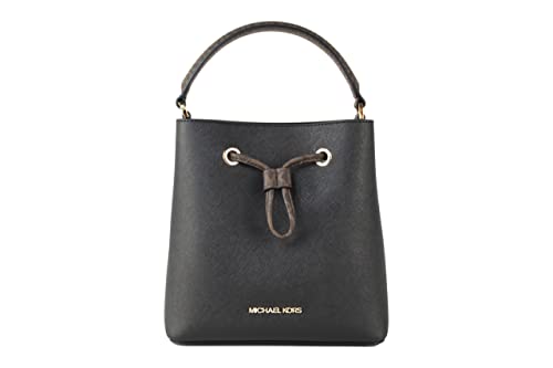 Michael Kors Suri Medium Bucket Leather Shoulder Bag Messenger (Black...