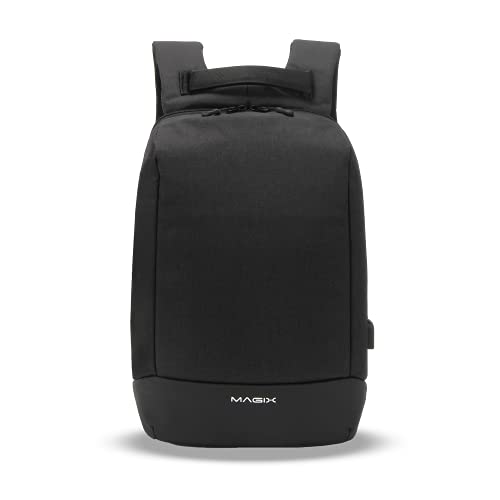 Magix Zaino per laptop 17' Chrome nero. Porta di ricarica USB,...