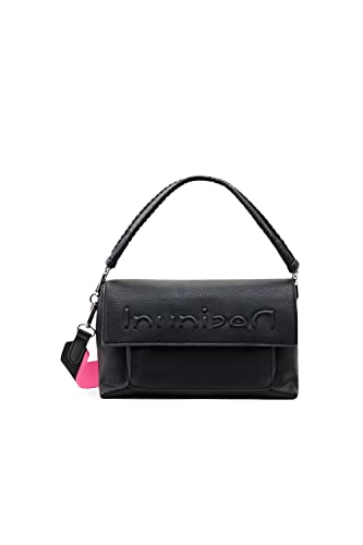 Desigual, Bag_Half Logo 23 Venecia 2000 Black Donna, Nero, Taglia...