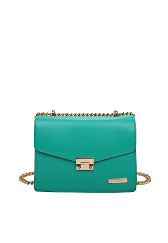 QUEEN HELENA Borsetta a Spalla Rigida con Tracolla a Catena Borsa...