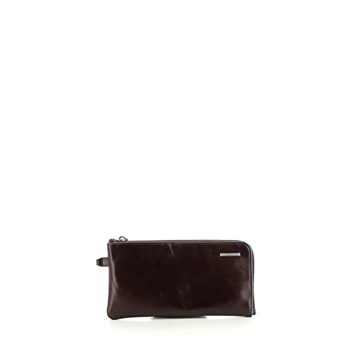 PIQUADRO Pochette da Polso in Pelle, Borsa Uomo, Mogano, Taglia Unica