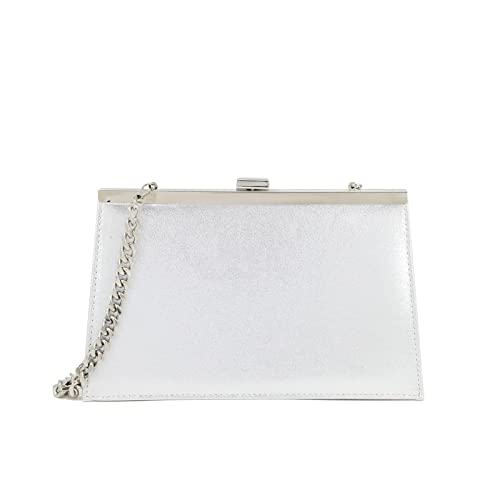 QUEEN HELENA Pochette Leggera Rigida Clutch Elegante a Mano e Tracolla...