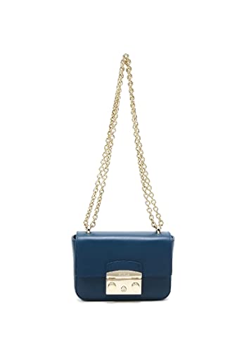 FURLA Mini borsa a tracolla Metropolis Blu Jay...
