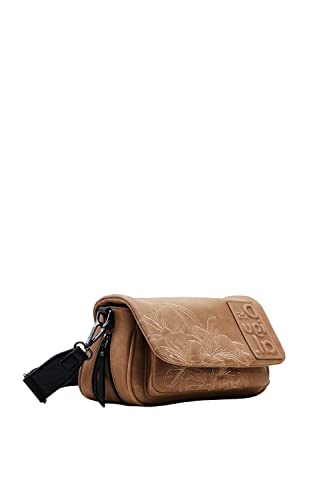 Desigual Bag 6011-Borsa per Il Trasporto, Colore: Cammello, Borsa Soft...