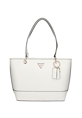Guess Noelle Elite Tote, Borsa Donna, White, 40x27x12 cm
