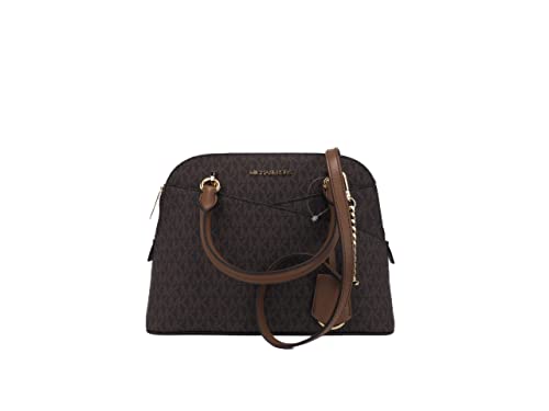 Michael Kors Jet Set Medium Logo Dome Satchel (Brown)