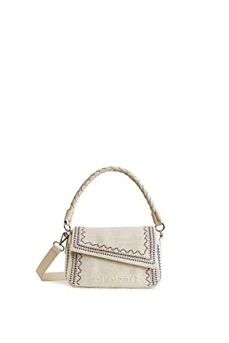 Desigual Bols_regasita Phuket Mini, Borsa a Mano Donna, Bianco, Taglia...