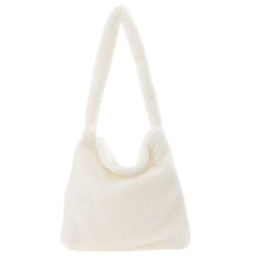 LYEAA Borsa a tracolla da donna in peluche borsa ascellare borsa a...