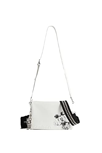 Desigual Bols_Mickey Dortmun, Across Body Bag Donna, Bianco, Taglia...