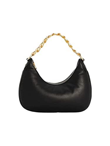 PATRIZIA PEPE Borsa a Mano Touch Maxichain Bag Borsa a Mano Nera Donna...