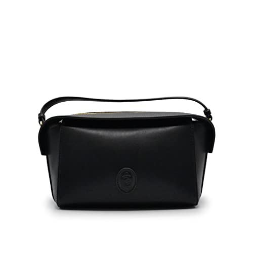 Trussardi Borsa media Aster in similpelle liscia nero con manico maxi...