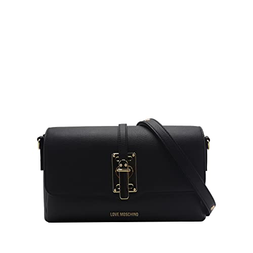 Love Moschino JC4313PP0GKW0, Borsa a Spalla, Donna, Nero, Taglia unica