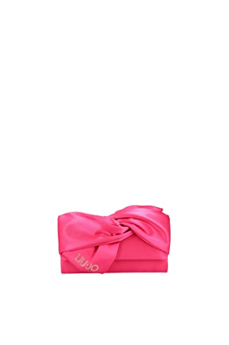 Borsa pochette elegante con fiocco a tracolla Liu-jo in tessuto fuxia...