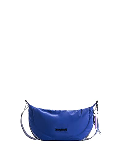 Desigual Bols_Happy Bag Kuwai, Borsa a Tracolla Donna, Blu, Taglia...