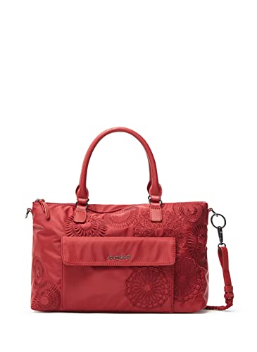 Desigual Bols_mandarala Padua PC, Borsa a Mano Donna, Colore: Rosso,...