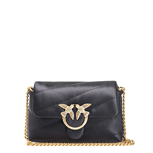 Pinko Love Baby Puff C Duchesse, Borsa Donna, Z99Q_Nero-Antique Gold,...