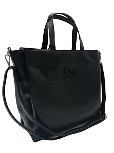 Byblos BORSA A MANO CON TRACOLLA REGOLABILE - ART TOTE BROOKER -Nero...