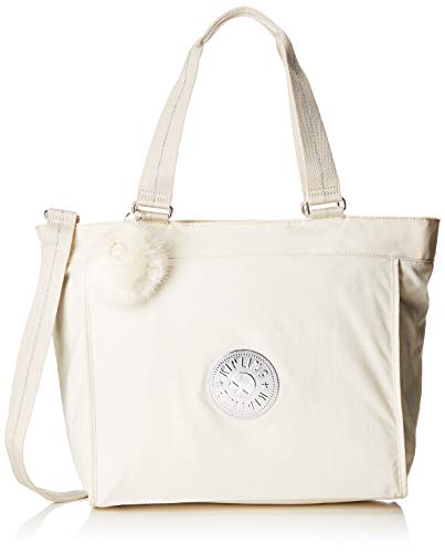 Kipling New Shopper L - Borse Tote Donna, Bianco (Dazz White)