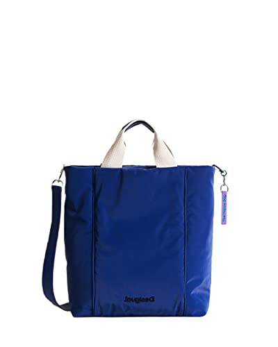 Desigual Bols_Happy Bag Estam, Borsa per la Spesa Donna, Blu, Taglia...