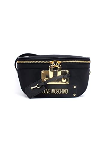 Love Moschino JC4155PP1GLG1, Borsa a Spalla, Donna, Nero, Taglia unica
