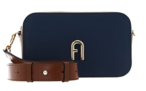 FURLA Borsa a tracolla mini Primula Blu + Greige + Cognac...