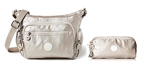 Kipling Gabbie S, Borsa a Tracolla Donna, Argento (Metallic Glow),...