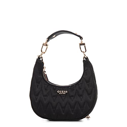 GUESS Borsa golden rock mini hobo satin trapuntato EG874972 black