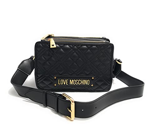 Love Moschino JC4254PP0GLA0, Borsa a Spalla, Donna, Nero, Taglia unica