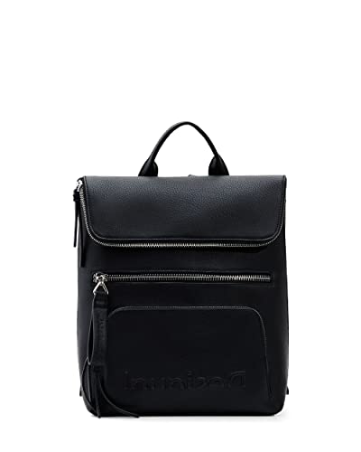 Desigual Back, Zaino Half Logo 22_NERANO 2000 Black Donna, Nero,...