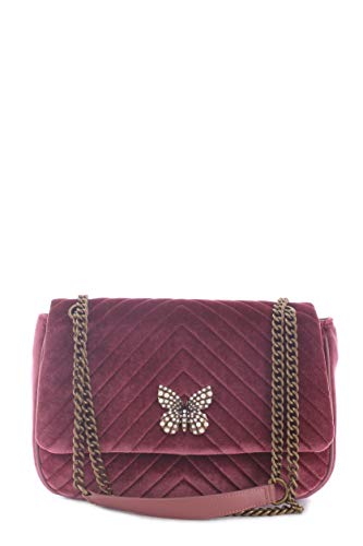 Twinset borsa a tracolla trapuntata in velluto da donna dusty pink,...