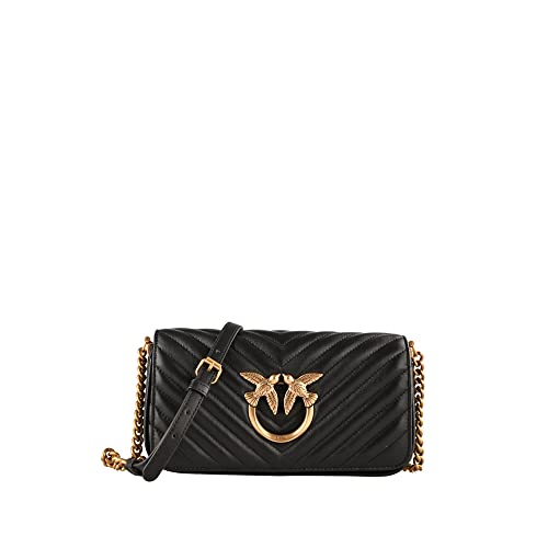Pinko Borsa a Tracolla Love Click Mini Chevron Nero Borsa Tracolla...