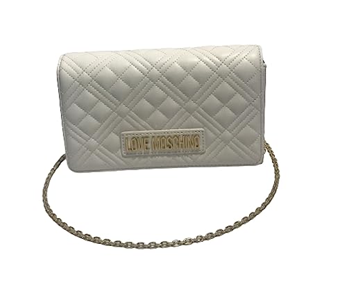 MOSCHINO Borsa donna Love spalla/tracolla ecopelle trapuntata bianco...