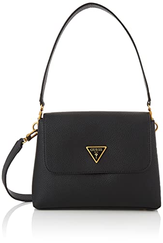 Guess Downtown Chic Flap Shldr Bag, Borsa Donna, Black, Taglia Unica