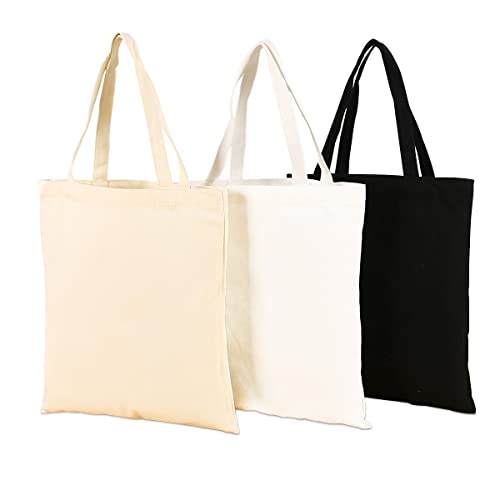 CINGHIA Tote Bag Tela,Borsa in Cotone,3 Pezzi Borsa in Tessuto,34x40cm...