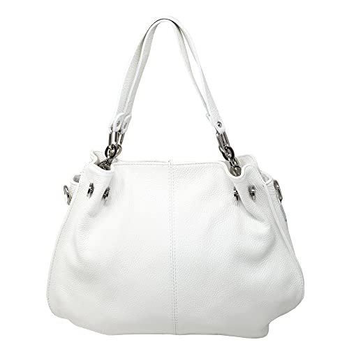 Chicca Borse Borsa a Spalla Donna in Pelle Made in italy 38x30x12 Cm...