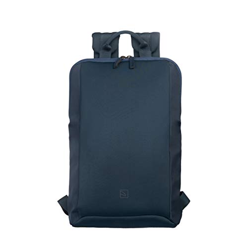 Tucano - Zaino in Nylon e Neoprene con Tasca Interna per Laptop Blu