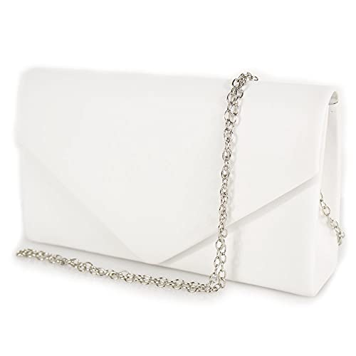 Pochette bianca a busta Clutch bag da donna per cerimonia borsa...