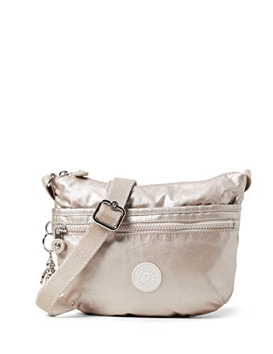 Kipling ARTO S, Borse a Tracolla, Donna, Argento (Metallic Glow),...