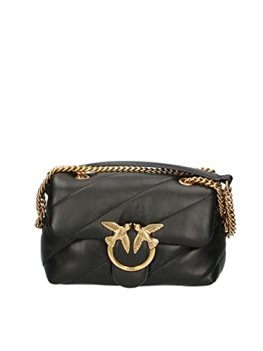Pinko Love Mini Puff CL Sheep Nappa, Borsa Donna, Z99Q_Nero-Antique...