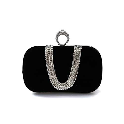 CORIOS Borsetta da Sera Donna Velluto Pochette Strass Cerimonia Clutch...