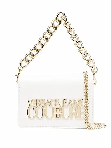 Versace Borse Donna Bianco Borsa a tracolla con maxi logo lettering...