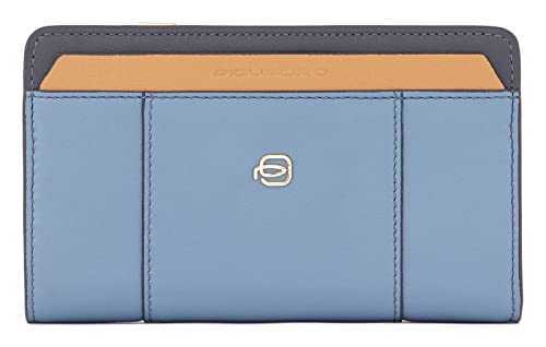 PIQUADRO Circle Women's Wallet RFID Azzurro/Cuoio